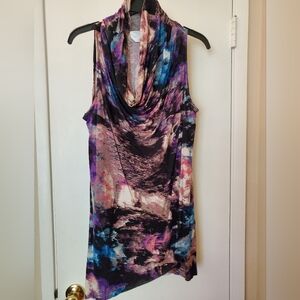 Women's sleeveless cowl neck top